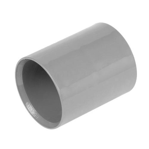 32mm Solvent Weld Waste Straight Coupling Grey