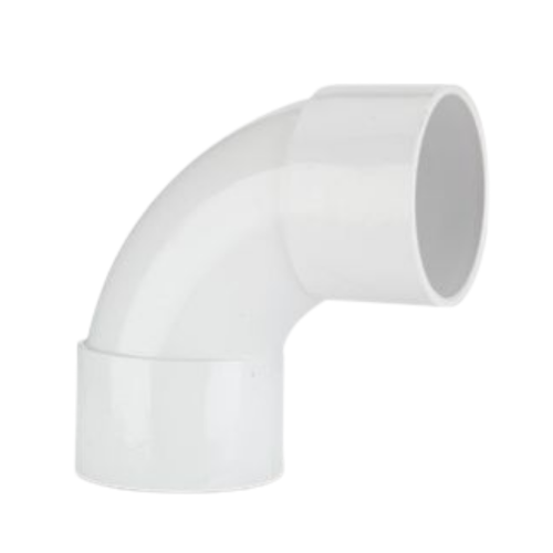 40mm Solvent Weld Waste 92.5? Swept Bend White