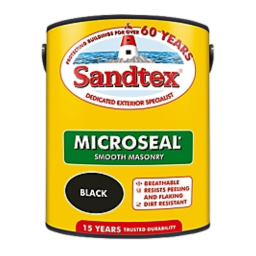 Sandtex Micro Seal Smooth Black Masonry Paint 2.5L
