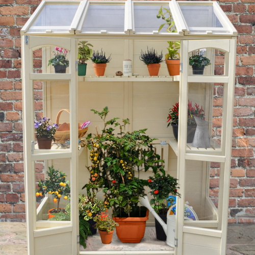 Victorian Tall Wall Greenhouse With Auto Vent (Home Delivery)