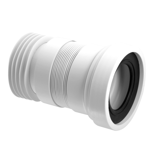 McAlpine Flexible Straight WC Connector 100mm-160mm WC-F18R