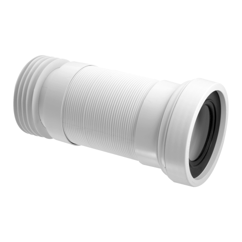 McAlpine White Flexible Straight Toilet Pan Connector 170-410mm WC-F26R