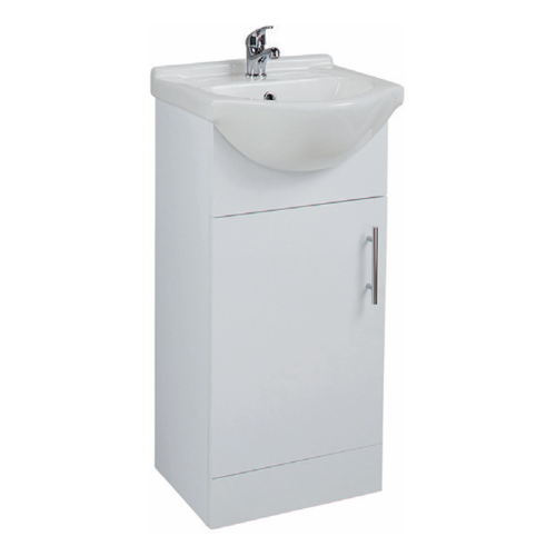 Standing Bow Front Vanity Uniy White