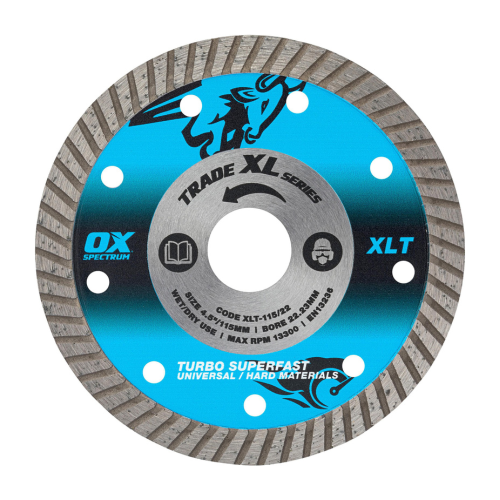 Ox Trade XL Turbo Diamond Blade Universal And General Purpose 115/22.23mm