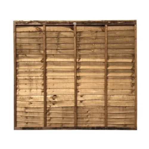 Wayney Lap Fence Panel Brown 6ft x 4ft (1.8 x 1.2m)