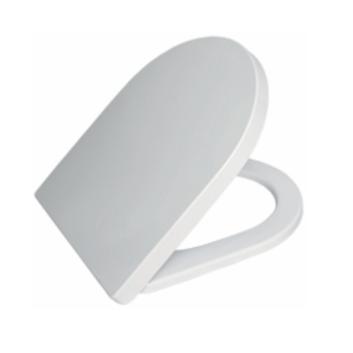 D Shaped White Toilet Seat