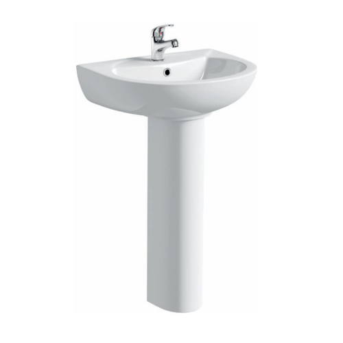 Full Pedastal Basin With 1 Tap Hole 540mm