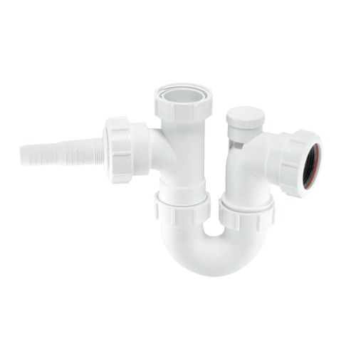 McAlpine Anti-Syphon Sink Trap with Horizontal Domestic Appliance Nozzle WM2V
