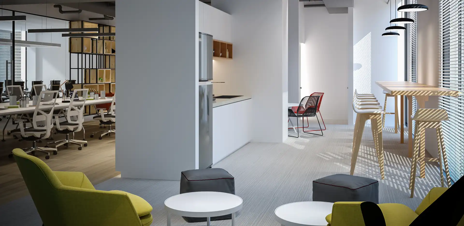 Modern office interiors and workspace furniture designed by Active Group Scotland