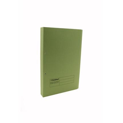 Guildhall Heavy Weight Pocket Spiral File, 420gsm, Foolscap Green (Pack of 25)