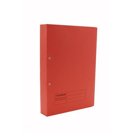 Guildhall Heavy Weight Pocket Spiral File, 420gsm, Foolscap Red (Pack 25)