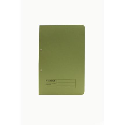 Guildhall Heavy Weight Spiral File, 420gsm, Foolscap Green (Pack of 25)
