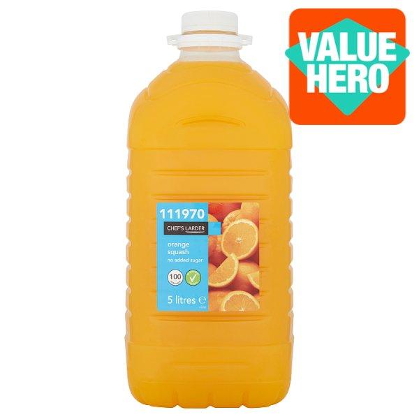 Chef's Larder Orange Squash No Added Sugar 5 Litres