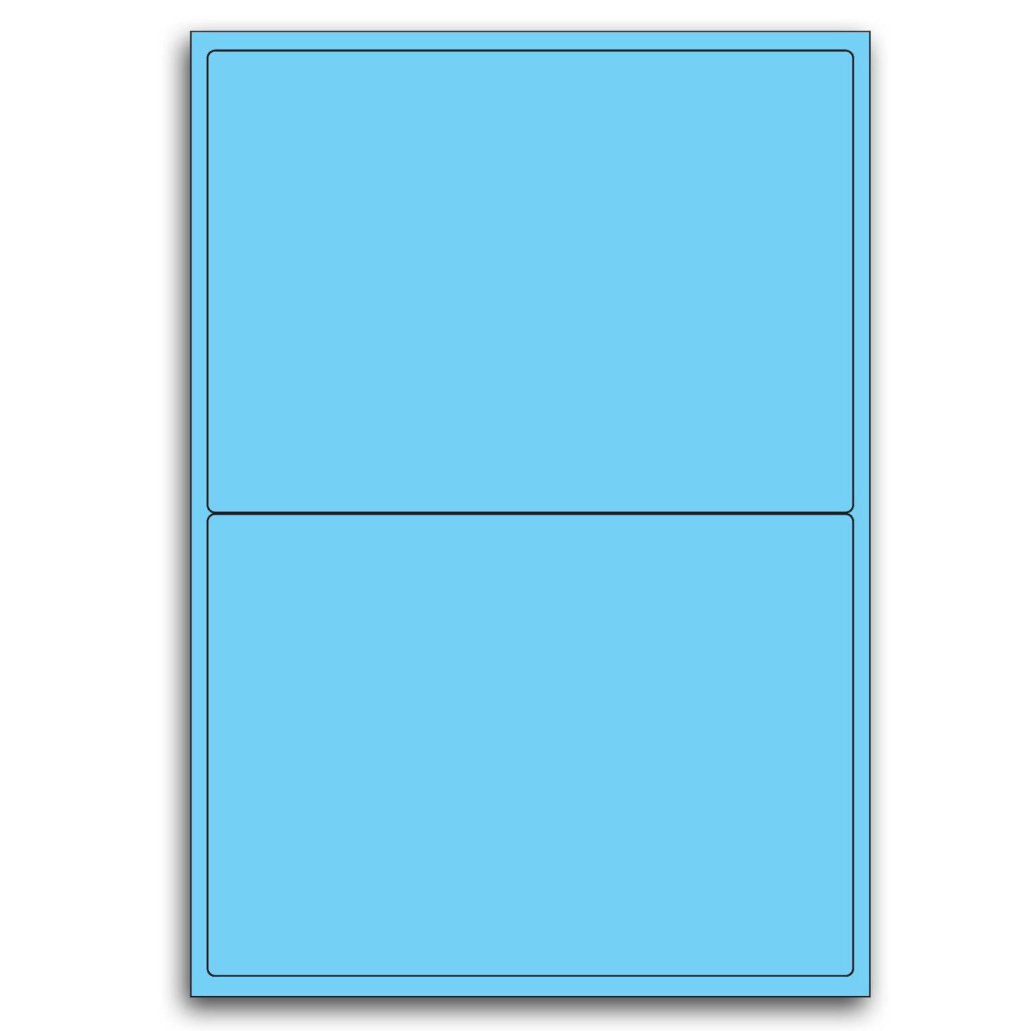 Laser Labels 199.6x143.5mm 2 Per Sheet LL02 2/Sheet Pastel Blue