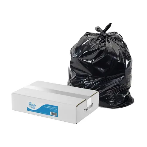 POS Purely Extra Heavy-Duty Refuse Sack Black (Pack of 200)