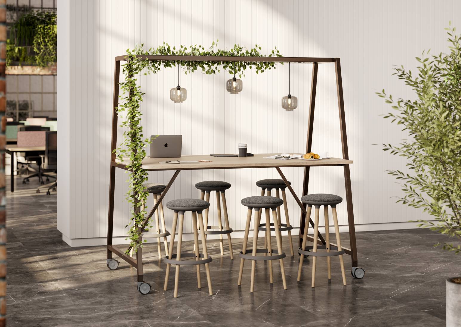 Breakout and collaborative office furniture