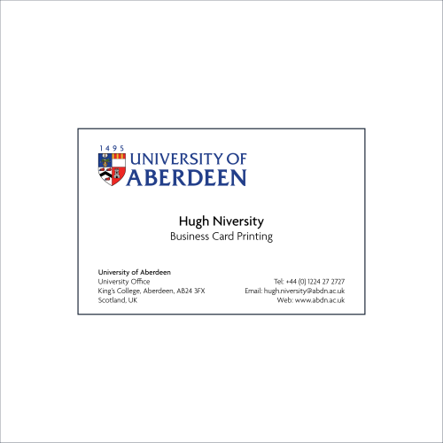 Printed Business Cards 55x85mm 400gsm Bond  Double Sided Sided