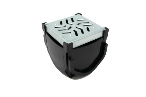 Galvanised Driveway Channel Corner Quad Connector