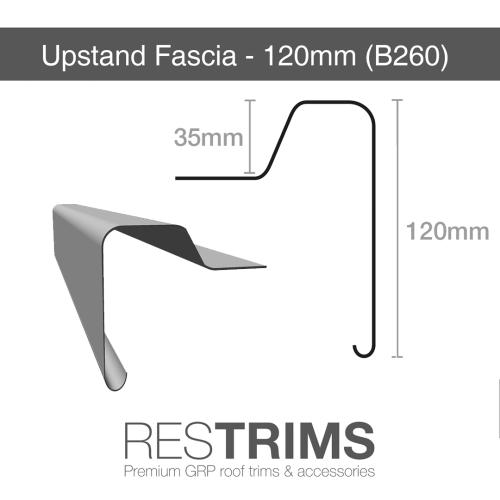 Upstand Fascia Trim - 120mm (B260)