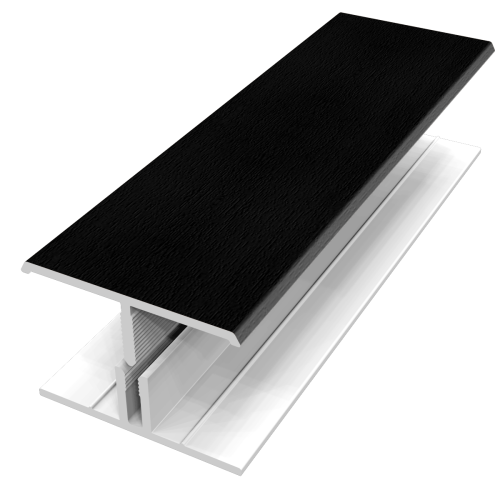 2 Part H Trim 3m - Woodgrain Black Ash