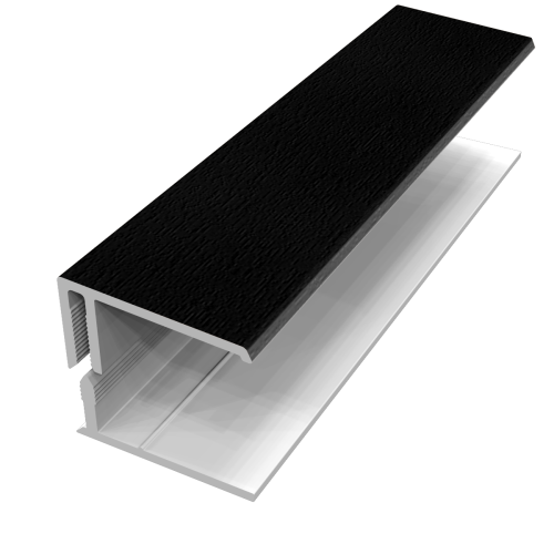2 Part uPVC Shiplap Universal Trim - Black Ash 5m