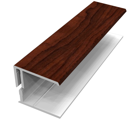 uPVC 2 Part Universal Trim for Shiplap - Woodgrain Rosewood 5m