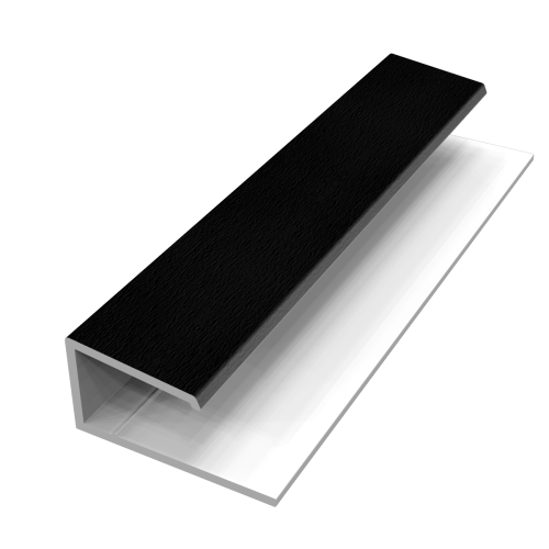 uPVC Universal Channel for Shiplap - Black Ash 5m