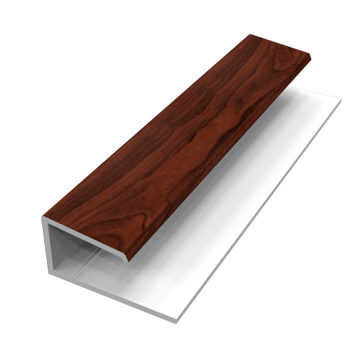 Shiplap Universal Channel uPVC - Woodgrain Rosewood - 5m