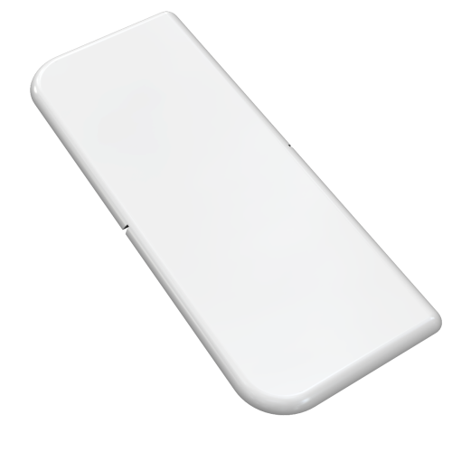 100mm Small End Caps (Pair) White