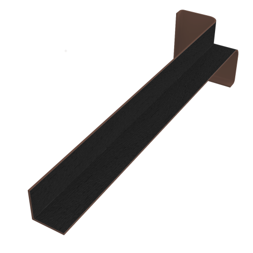 300mm Internal Corner Black Ash RAL 8022
