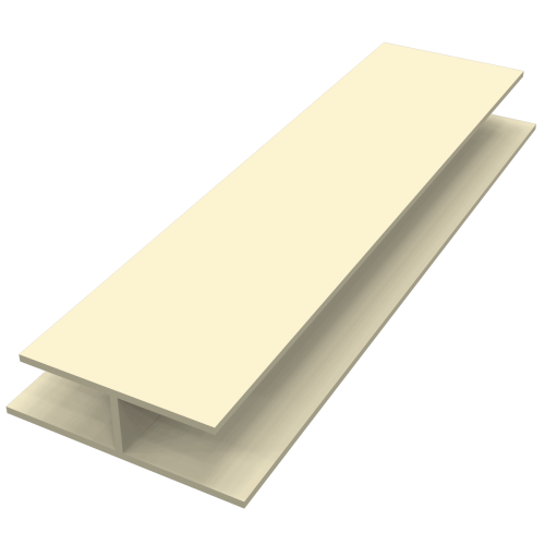 10mm 'H' Joint Trim Cream (Smooth) - 5m