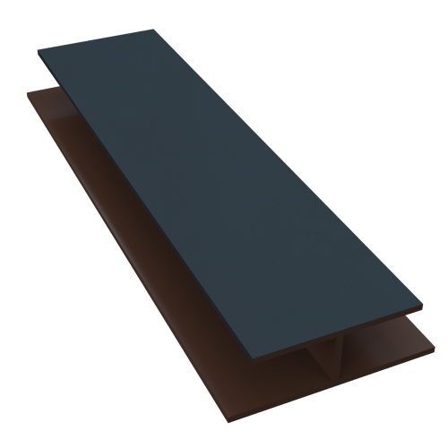 Freefoam 'H' 10mm Joint Trim Woodgrain Anthracite Grey RAL 7016 (5m)
