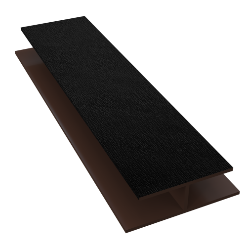 Freefoam 10mm 'H' Joint Trim for soffit Black Ash RAL 8022 - 5m