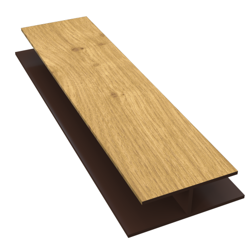 Freefoam 10mm 'H' Joint Trim Woodgrain Irish Oak - 5m
