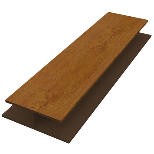 Freefoam 10mm 'H' Joint Trim Woodgrain Golden Oak - 5m