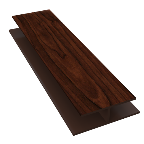 Freefoam 10mm 'H' Joint Trim Woodgrain Rosewood - 5m