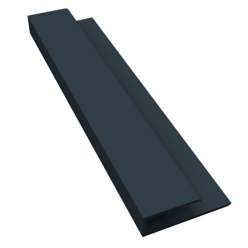 Freefoam 10mm 'J' Starter Trim RAL 7016 Anthracite Grey Colour (Smooth) - 5m