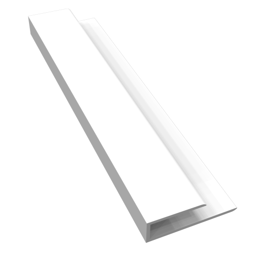 Freefoam 10mm uPVC 'J' Starter Trim White 5m