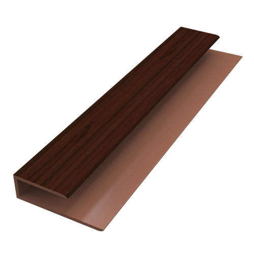 Freefoam 10mm 'J' Starter Trim Woodgrain Rosewood - 5m