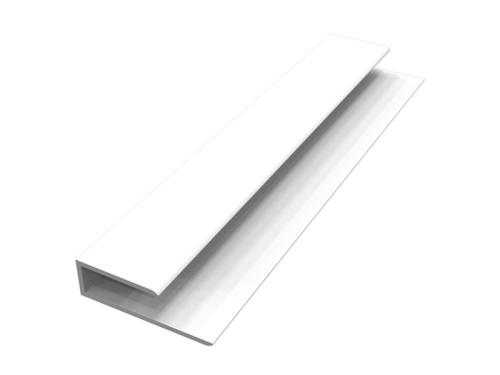 Freefoam 10mm 'J' Starter Trim Woodgrain White Ash RAL 9010 - 5m