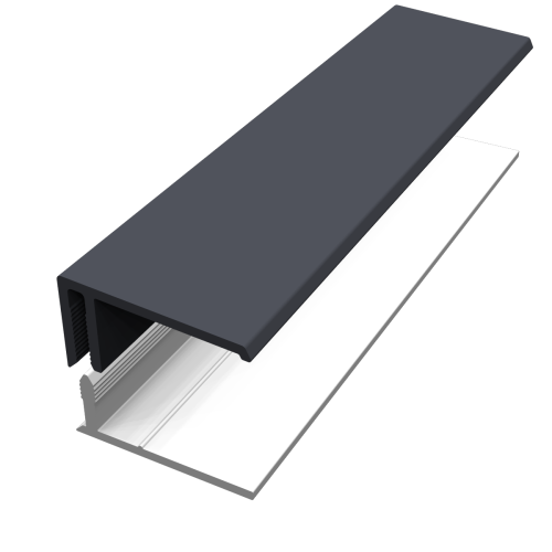 2 Part Universal Edge Trim 3m Slate Grey