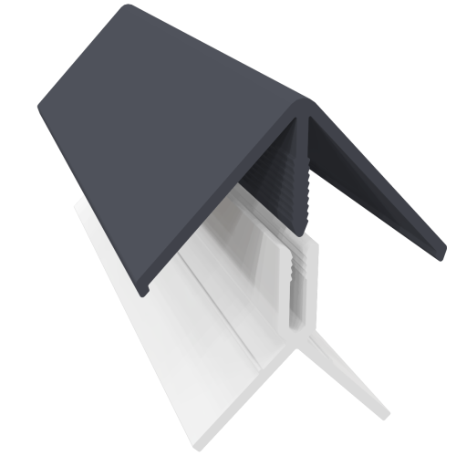 2 Part External Corner Trim 3m Slate Grey