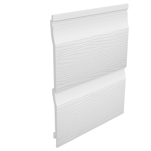 Fortex 333mm Double Plank Shiplap Embossed 5m White