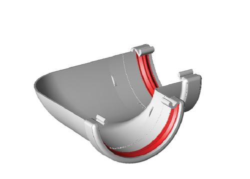 90* Gutter Angle Round White
