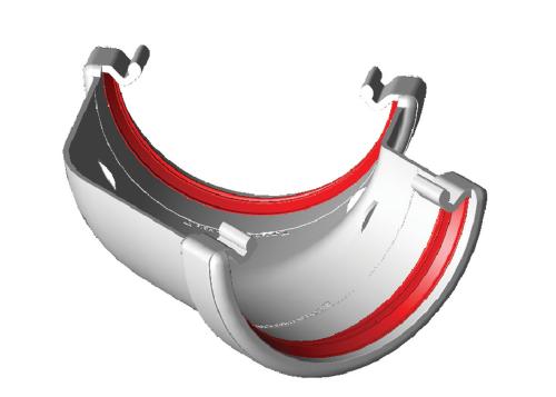 135* Gutter Angle Round White