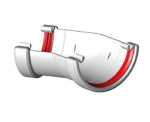 150* Gutter Angle Half Round White