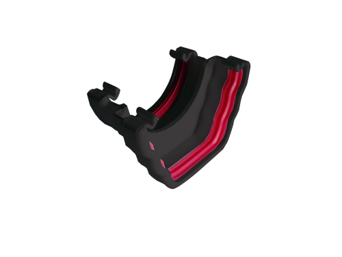 Square to Round Gutter Adaptor Black