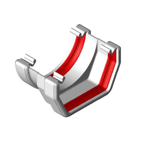 Square to Round Gutter Adaptor White