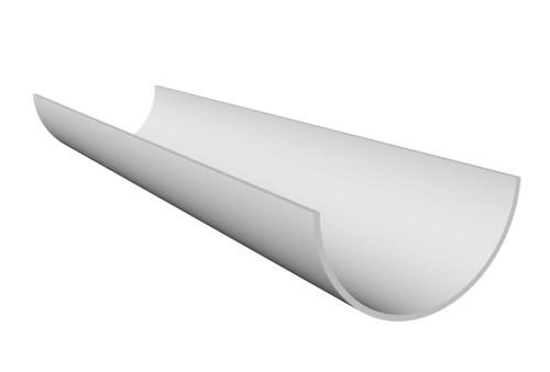 4m Half Round Gutter White (800 Centres)