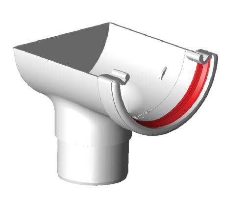 Stop End Outlet Round White